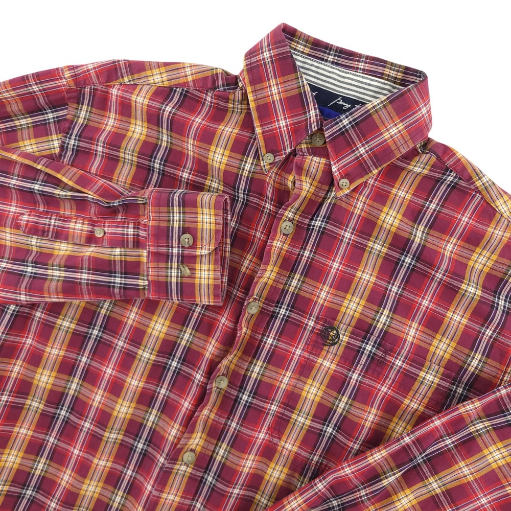 Wrangler Shirt Mens Small Plaid Long Sleeve Western Button Down George Strait